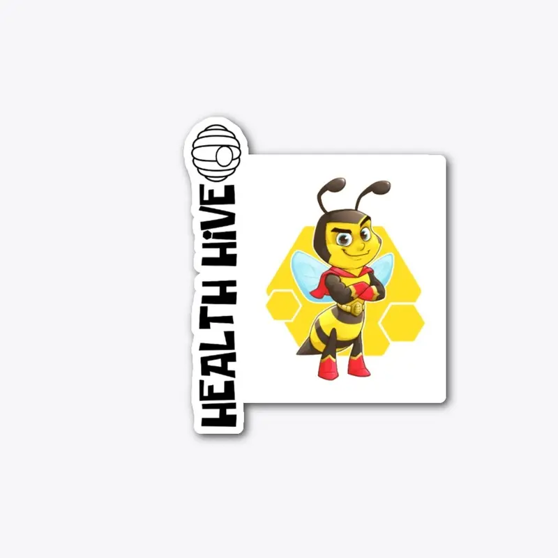 Health Hive Buster Bee Sticker 